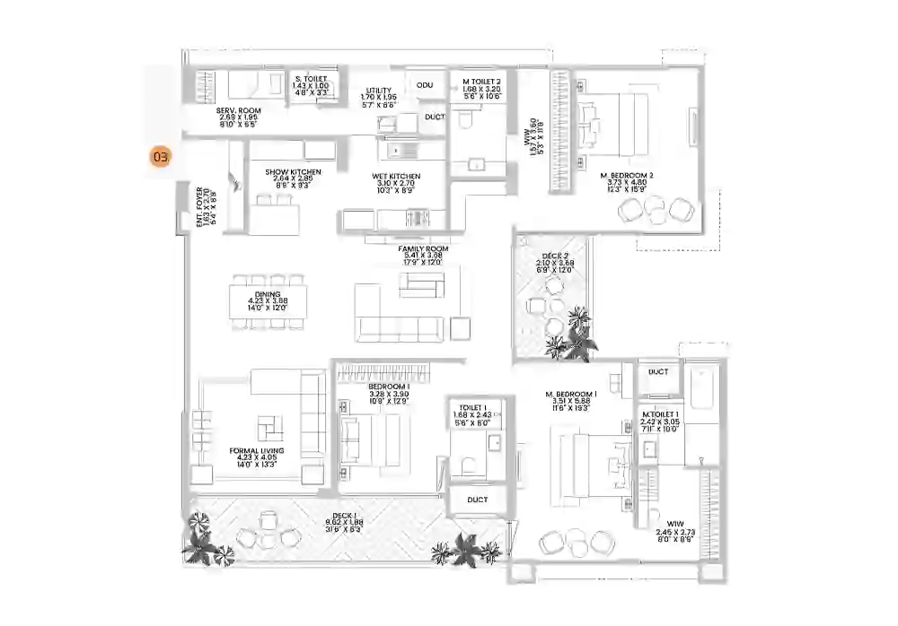 4 BED